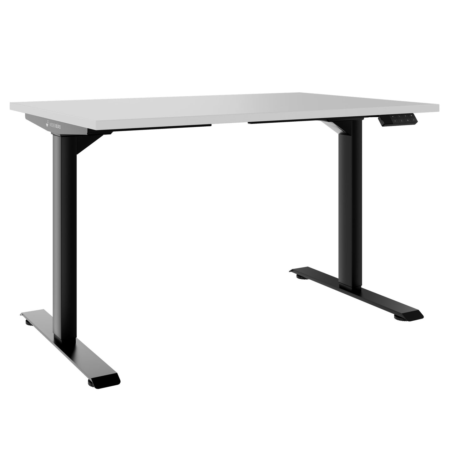 TELDRA Home, 2-motor desk | 1200 - 1600 mm, electrically height adjustable, pearl gray