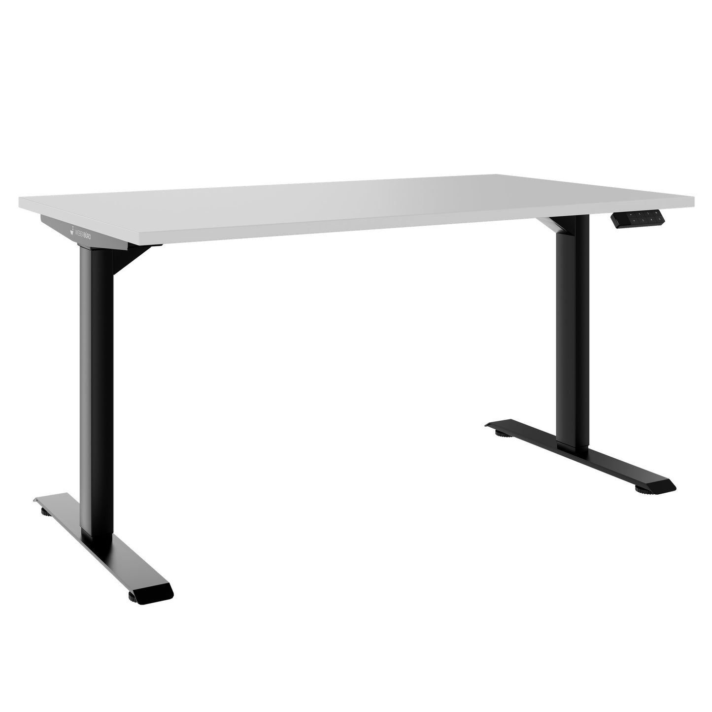 TELDRA Home, 2-motor desk | 1200 - 1600 mm, electrically height adjustable, pearl gray