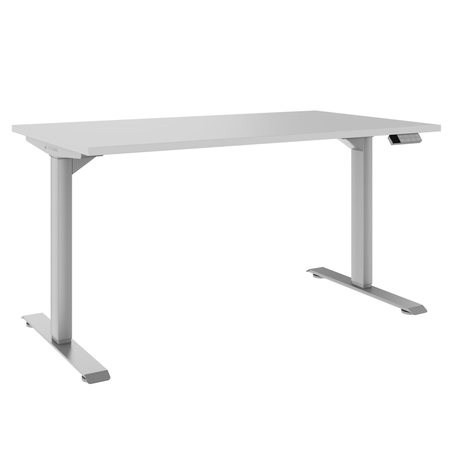 TELDRA Home, 2-motor desk | 1200 - 1600 mm, electrically height adjustable, pearl gray