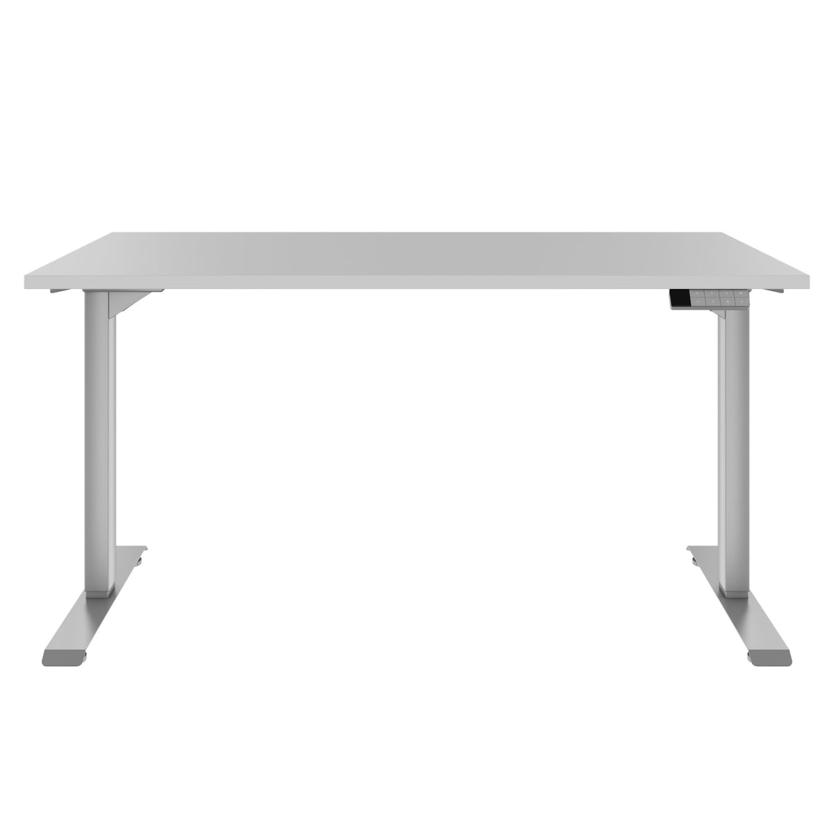 TELDRA Home, 2-motor desk | 1200 - 1400 mm, electrically height adjustable, pearl gray - 2 Lightbox Main Image