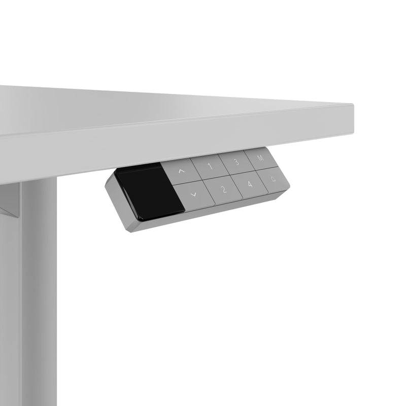 TELDRA Home, 2-motor desk | 1200 - 1400 mm, electrically height adjustable, pearl gray - 3 Main Image