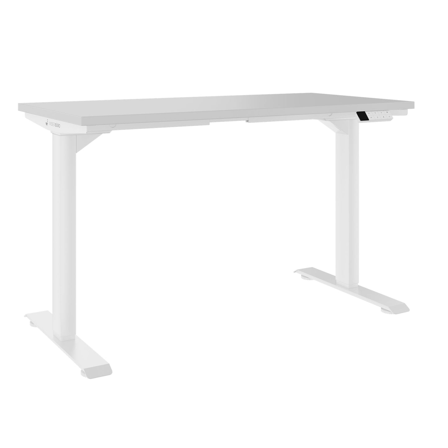 TELDRA Home, 2-motor desk | 1200 - 1600 mm, electrically height adjustable, pearl gray