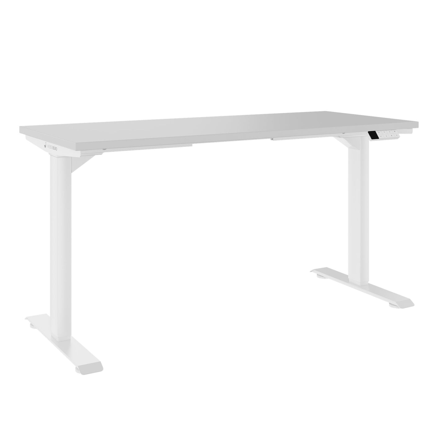 TELDRA Home, 2-motor desk | 1200 - 1600 mm, electrically height adjustable, pearl gray