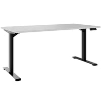 TELDRA Home, 2-motor desk | 1200 - 1600 mm, electrically height adjustable, pearl gray