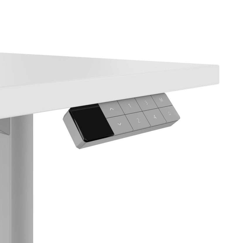 TELDRA Home, 2-Motoren-Schreibtisch | 1200 - 1600 mm, elektrisch höhenverstellbar, Weiss
