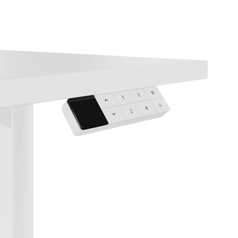 TELDRA Home, 2-motor desk | 1200 - 1600 mm, electrically height adjustable, white - 4 Main Image