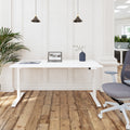 TELDRA Home, 2-motor desk | 1200 - 1600 mm, electrically height adjustable, white - 7 Thumbnail Image