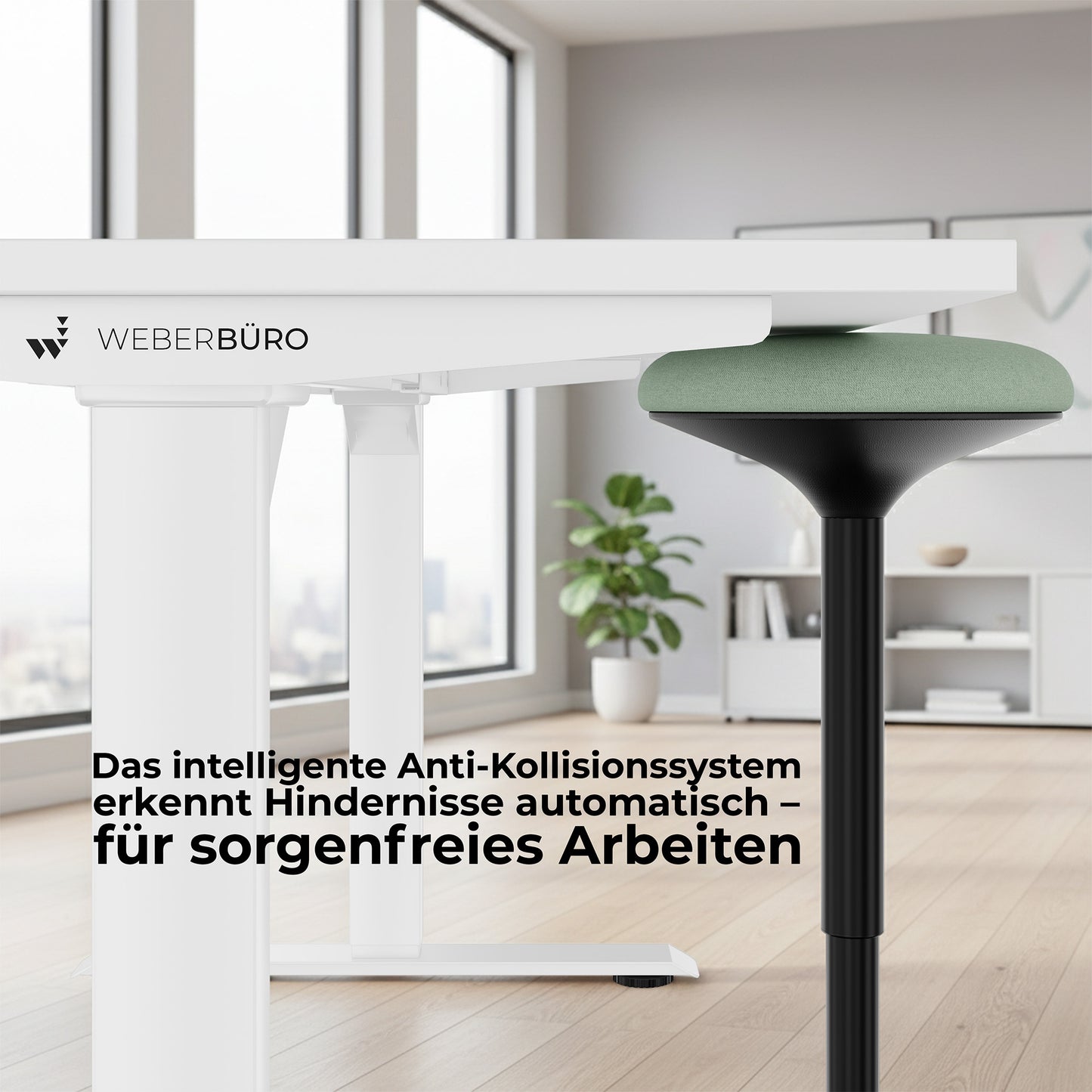 TELDRA Home, 2-Motoren-Schreibtisch | 1200 - 1600 mm, elektrisch höhenverstellbar, Weiß