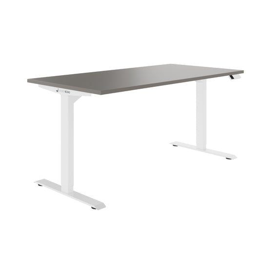 TELDRA Home, 2-Motoren-Schreibtisch | 1600 x 800 mm, elektrisch höhenverstellbar,            Cubanitgrau