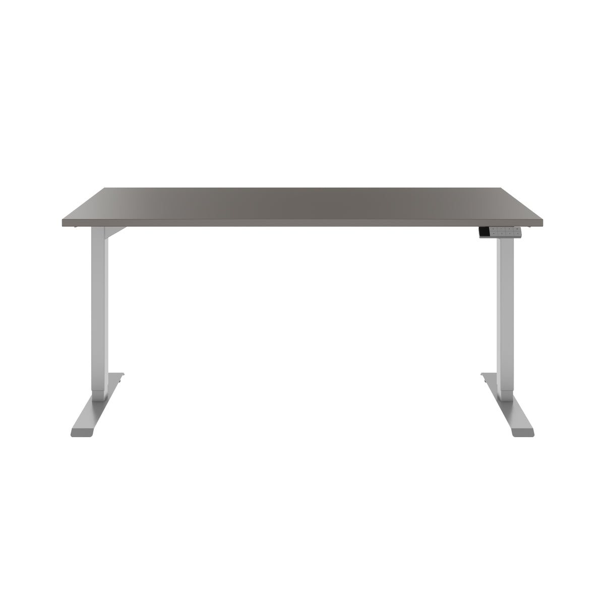 TELDRA Home, 2-Motoren-Schreibtisch | 1600 x 800 mm, elektrisch höhenverstellbar, Cubanitgrau