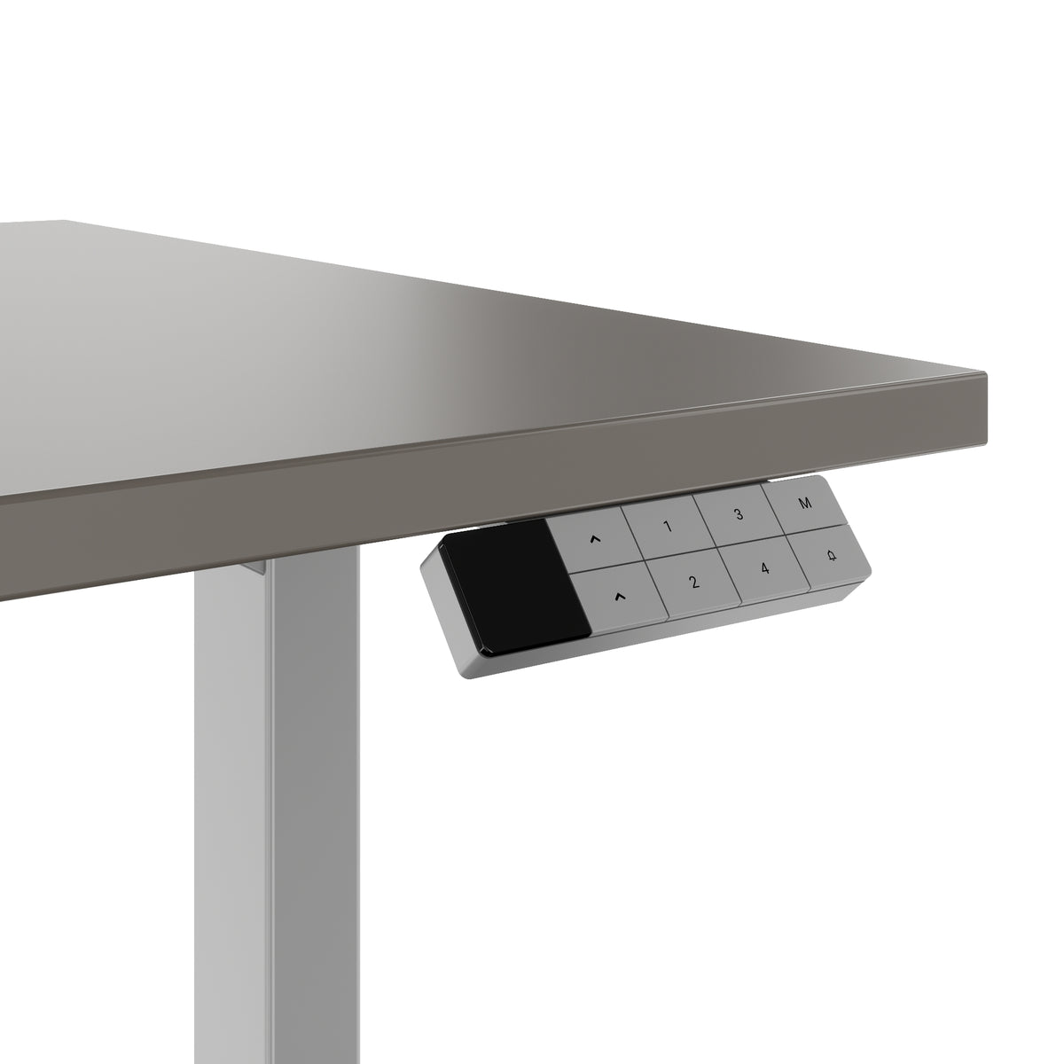TELDRA Home, 2-Motoren-Schreibtisch | 1600 x 800 mm, elektrisch höhenverstellbar, Cubanitgrau
