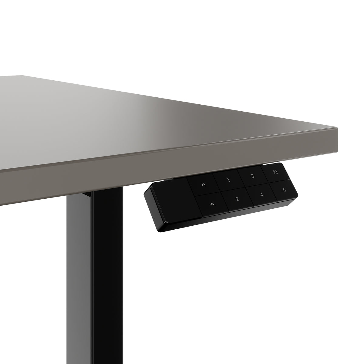 TELDRA Home, 2-Motoren-Schreibtisch | 1600 x 800 mm, elektrisch höhenverstellbar, Cubanitgrau