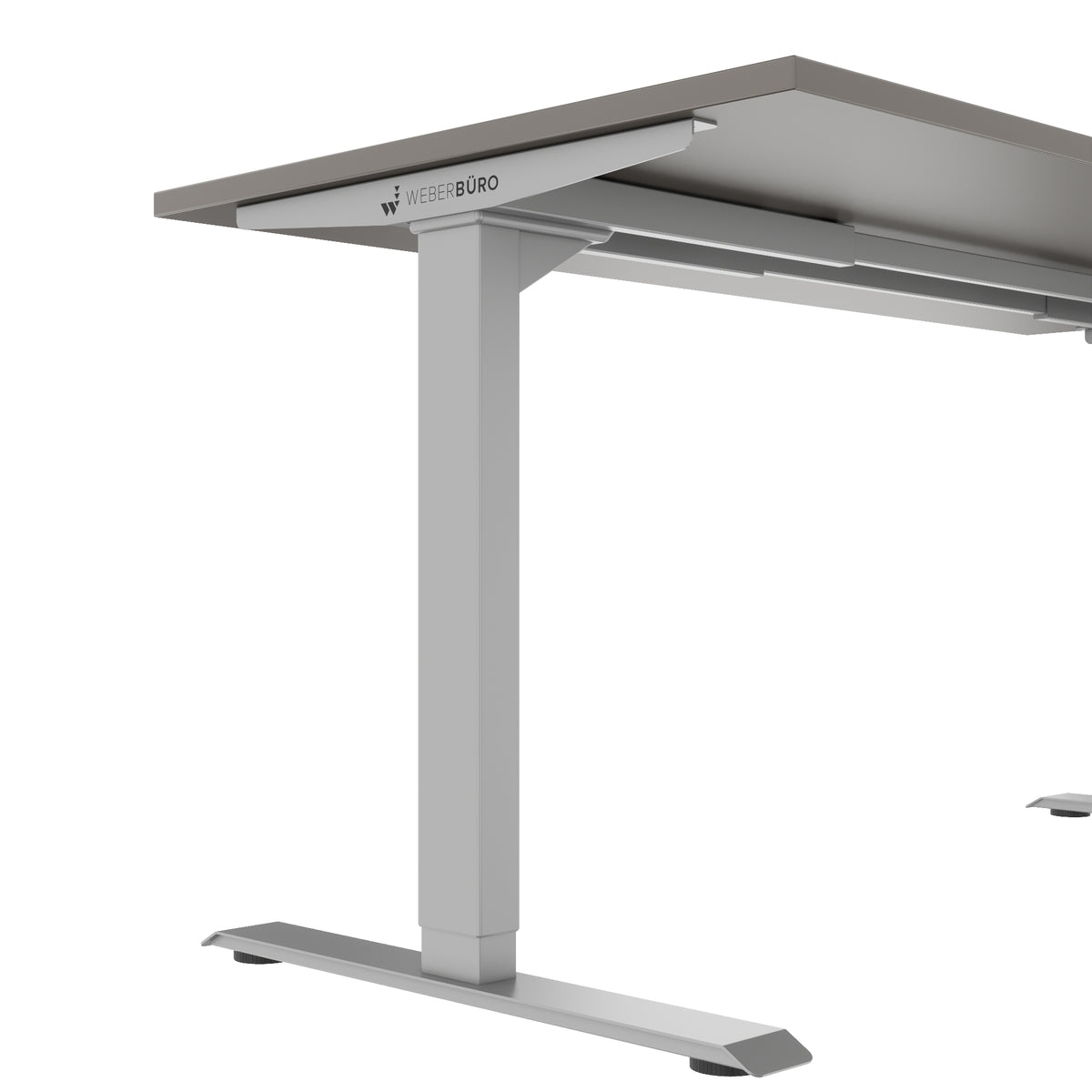 TELDRA Home, 2-Motoren-Schreibtisch | 1600 x 800 mm, elektrisch höhenverstellbar, Cubanitgrau