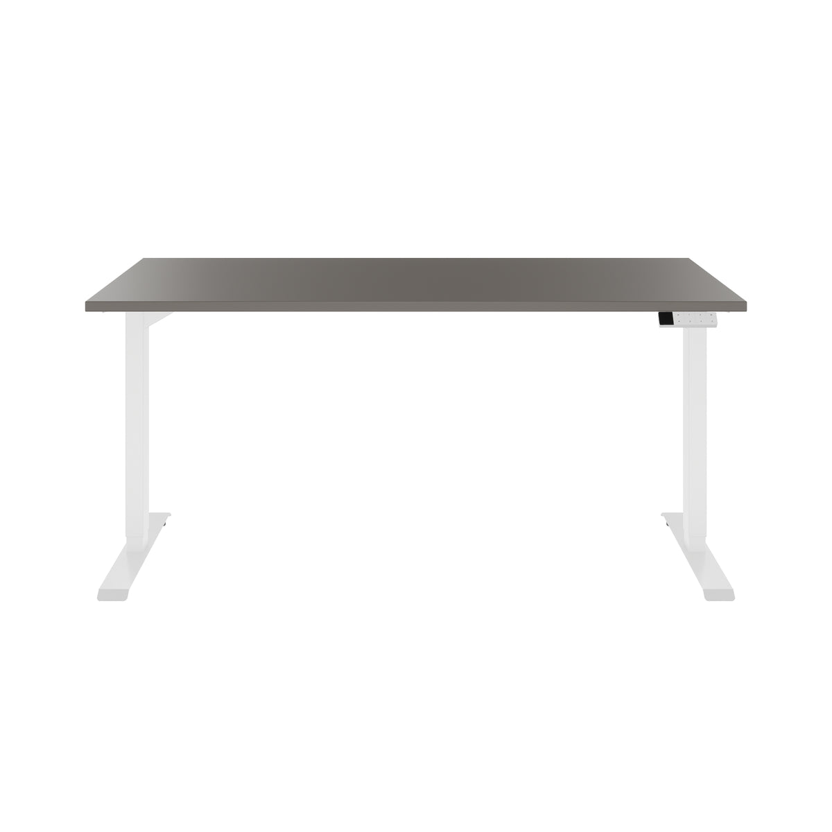 TELDRA Home, 2-Motoren-Schreibtisch | 1600 x 800 mm, elektrisch höhenverstellbar, Cubanitgrau