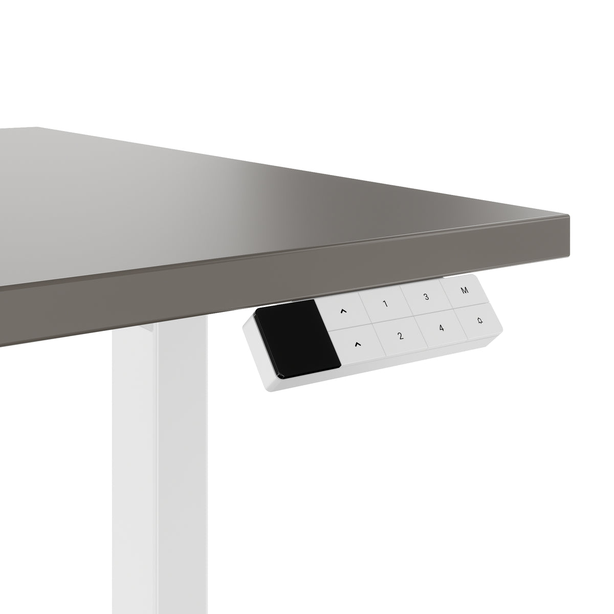 TELDRA Home, 2-Motoren-Schreibtisch | 1600 x 800 mm, elektrisch höhenverstellbar, Cubanitgrau