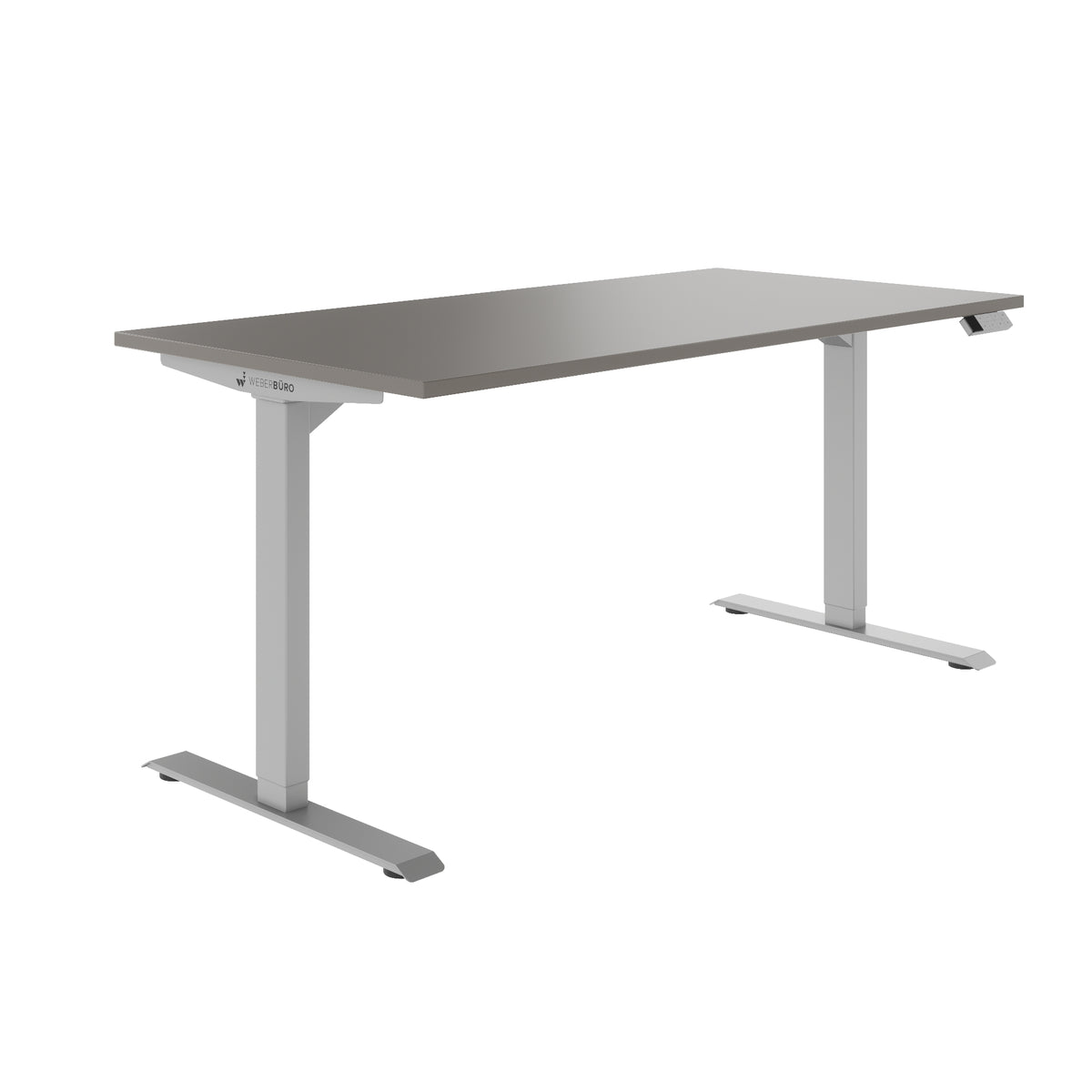 TELDRA Home, 2-Motoren-Schreibtisch | 1600 x 800 mm, elektrisch höhenverstellbar, Cubanitgrau