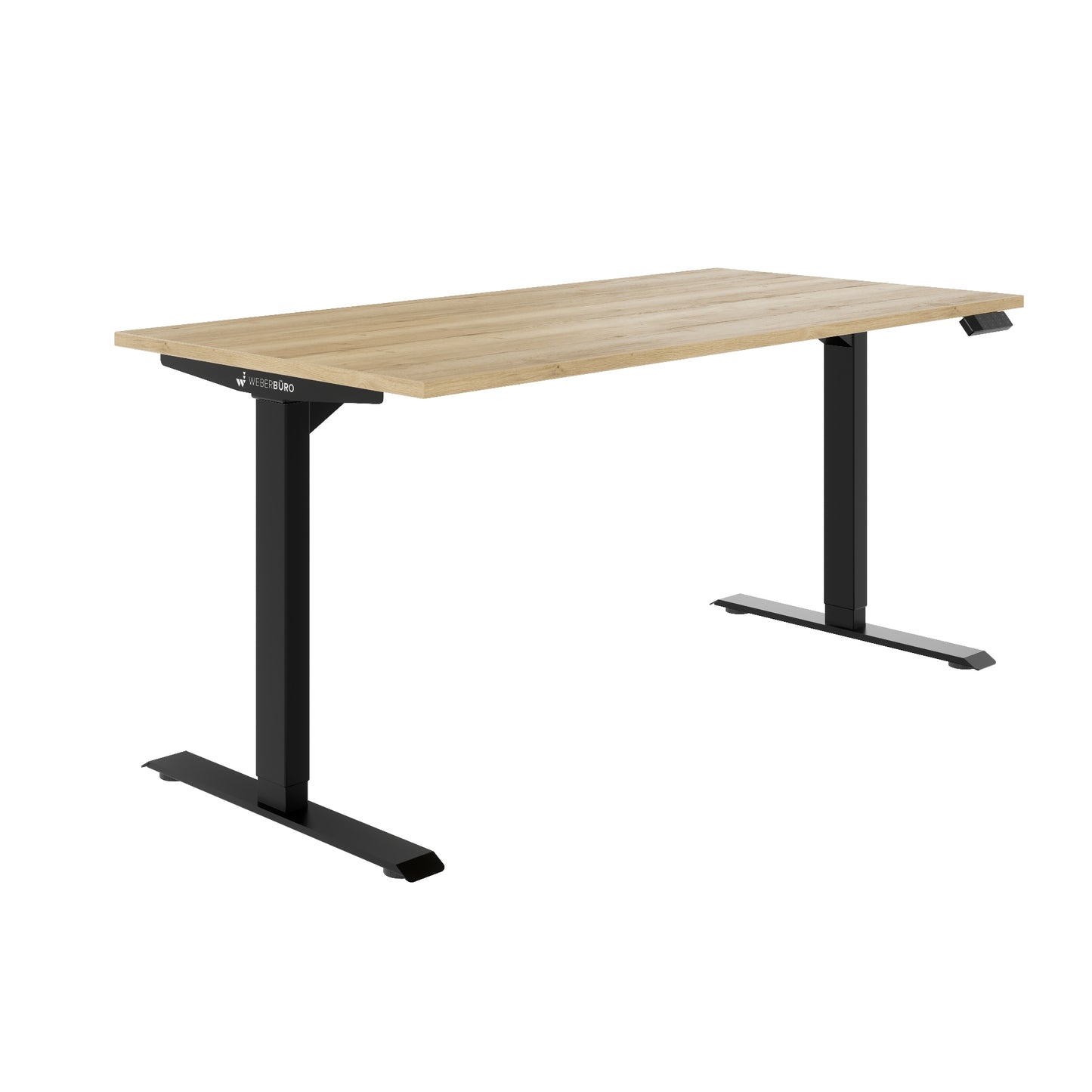 TELDRA Home, 2-Motoren-Schreibtisch | 1600 x 800 mm, elektrisch höhenverstellbar,            Wildeiche