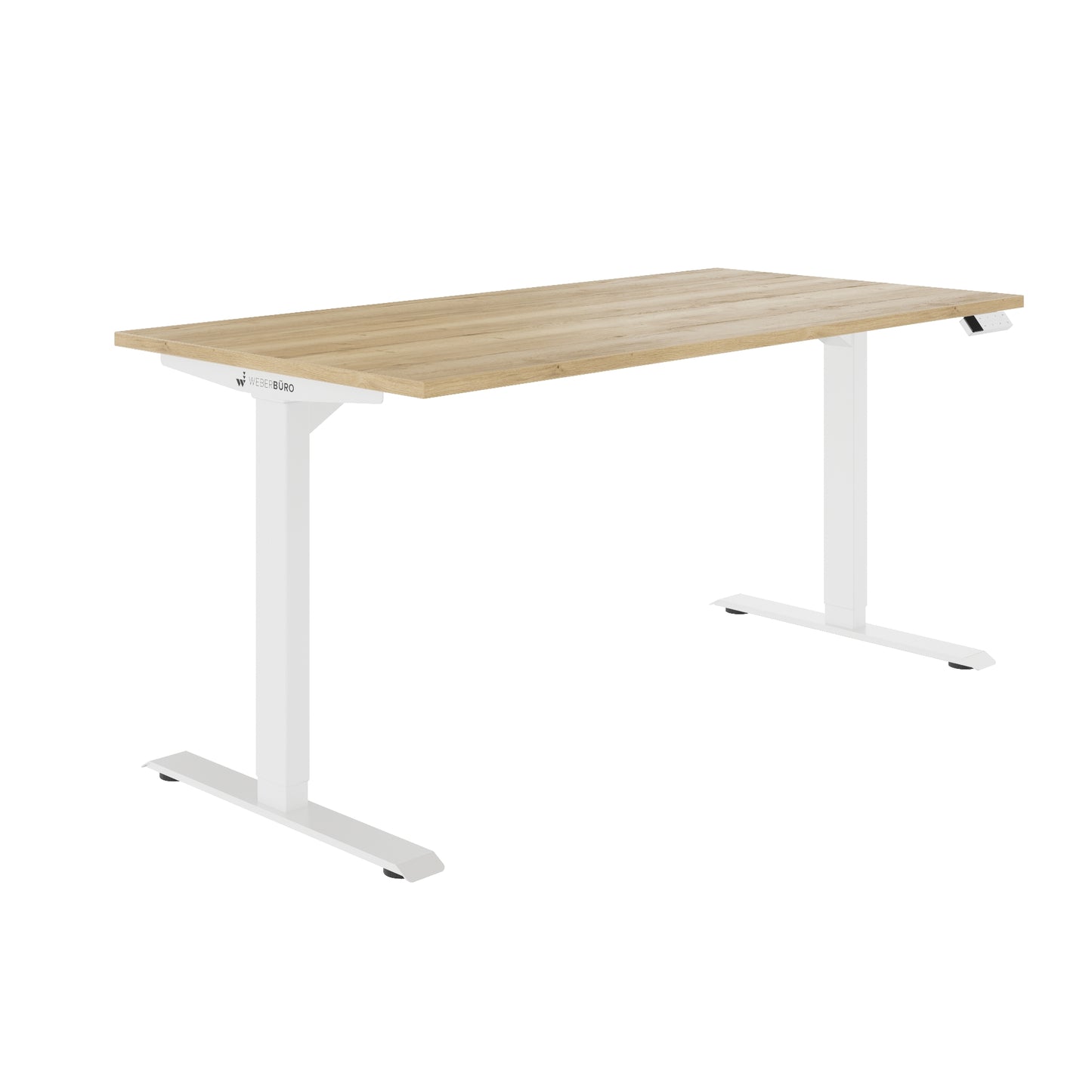 TELDRA Home, 2-Motoren-Schreibtisch | 1600 x 800 mm, elektrisch höhenverstellbar,            Wildeiche