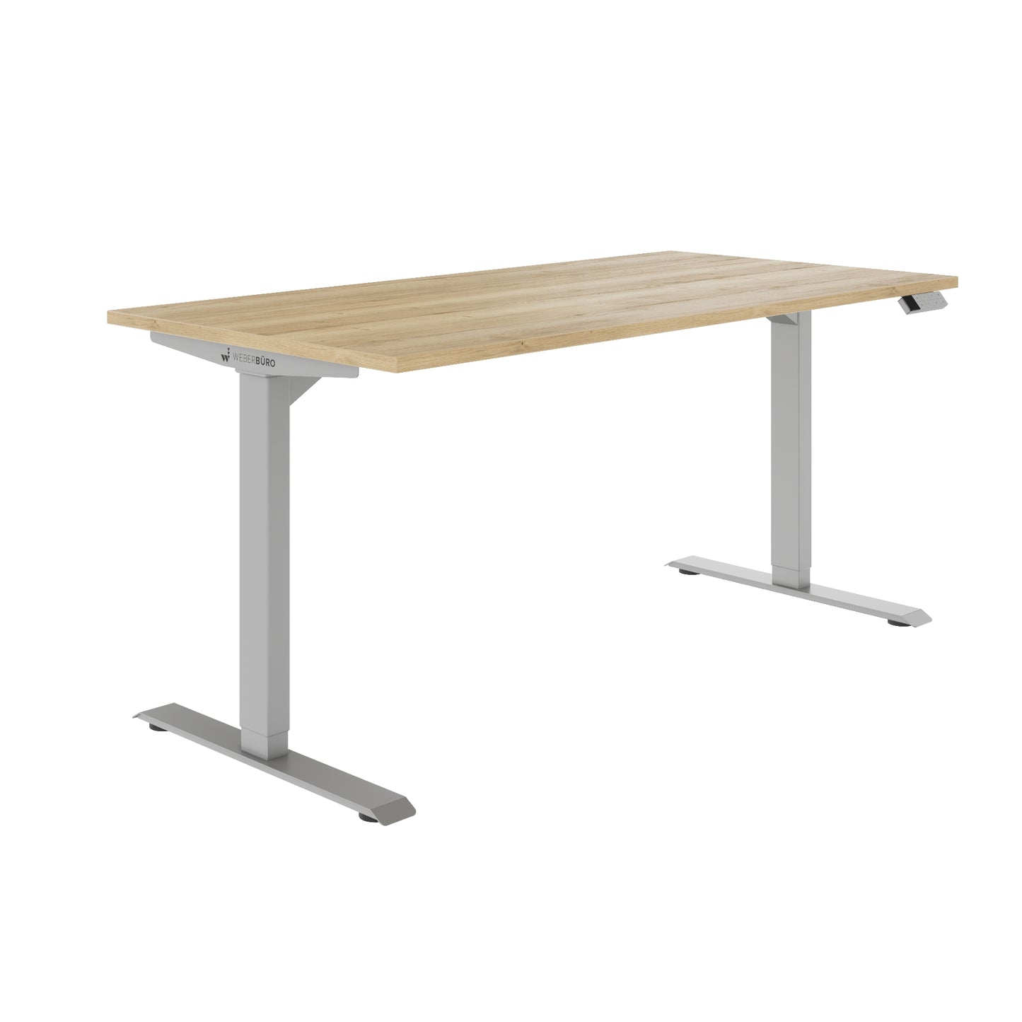 TELDRA Home, 2-Motoren-Schreibtisch | 1600 x 800 mm, elektrisch höhenverstellbar,            Wildeiche