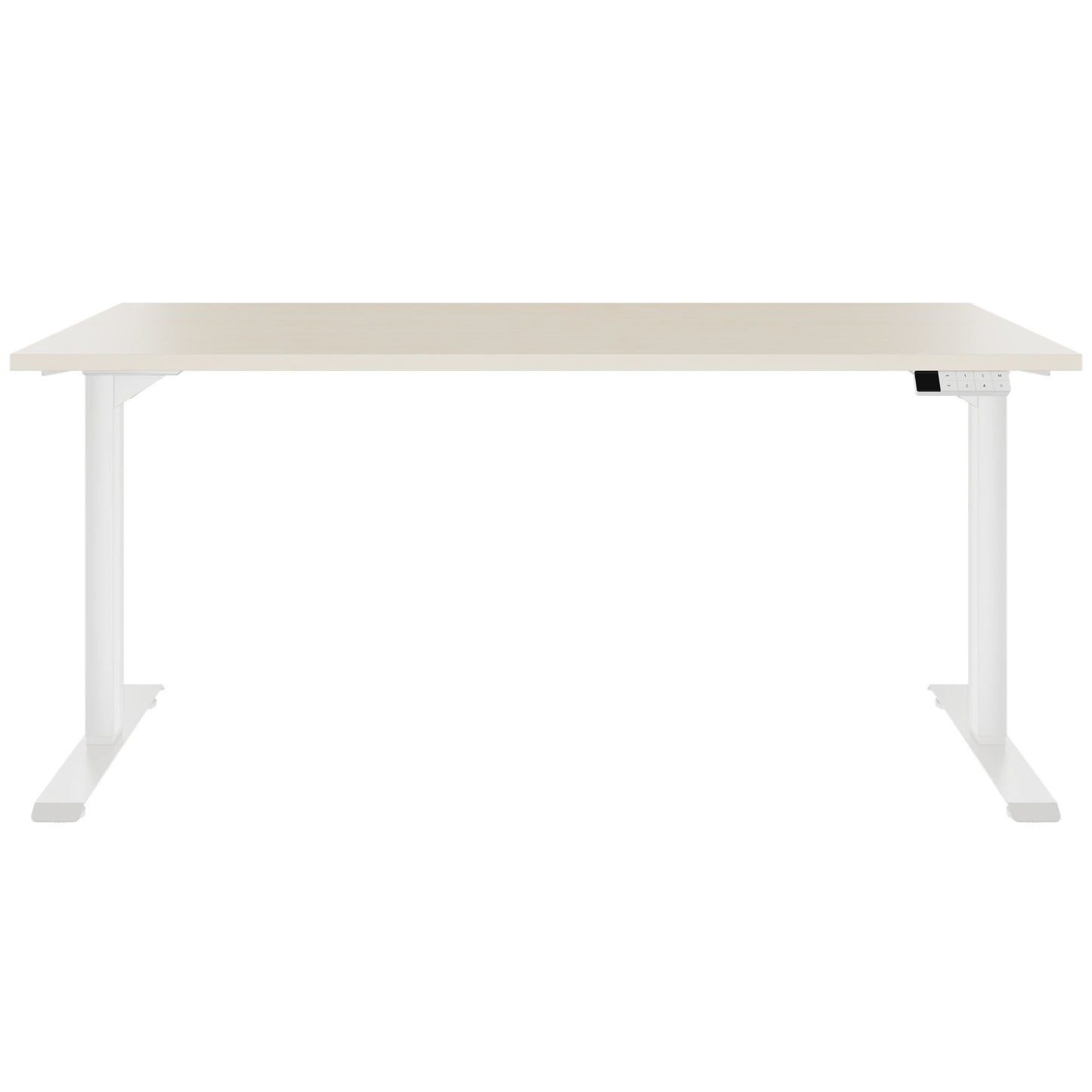 TELDRA Home, 2-Motoren-Schreibtisch | 1600 x 800 mm, elektrisch höhenverstellbar, Ahorn