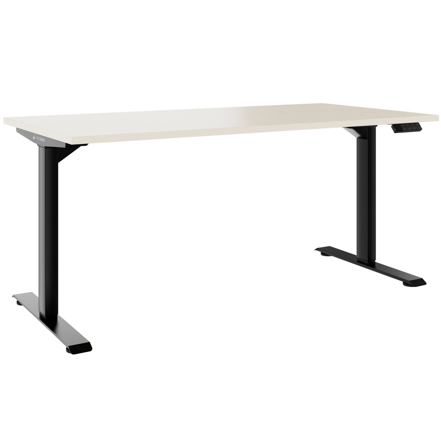 TELDRA Home, 2-Motoren-Schreibtisch | 1600 x 800 mm, elektrisch höhenverstellbar, Ahorn