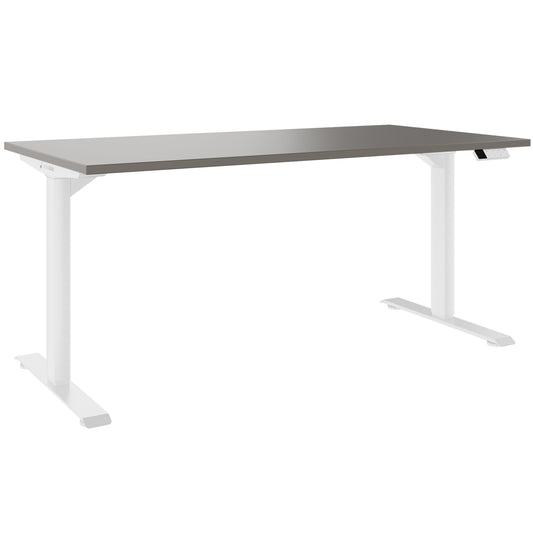 TELDRA Home, 2-Motoren-Schreibtisch | 1600 x 800 mm, elektrisch höhenverstellbar, Cubanitgrau