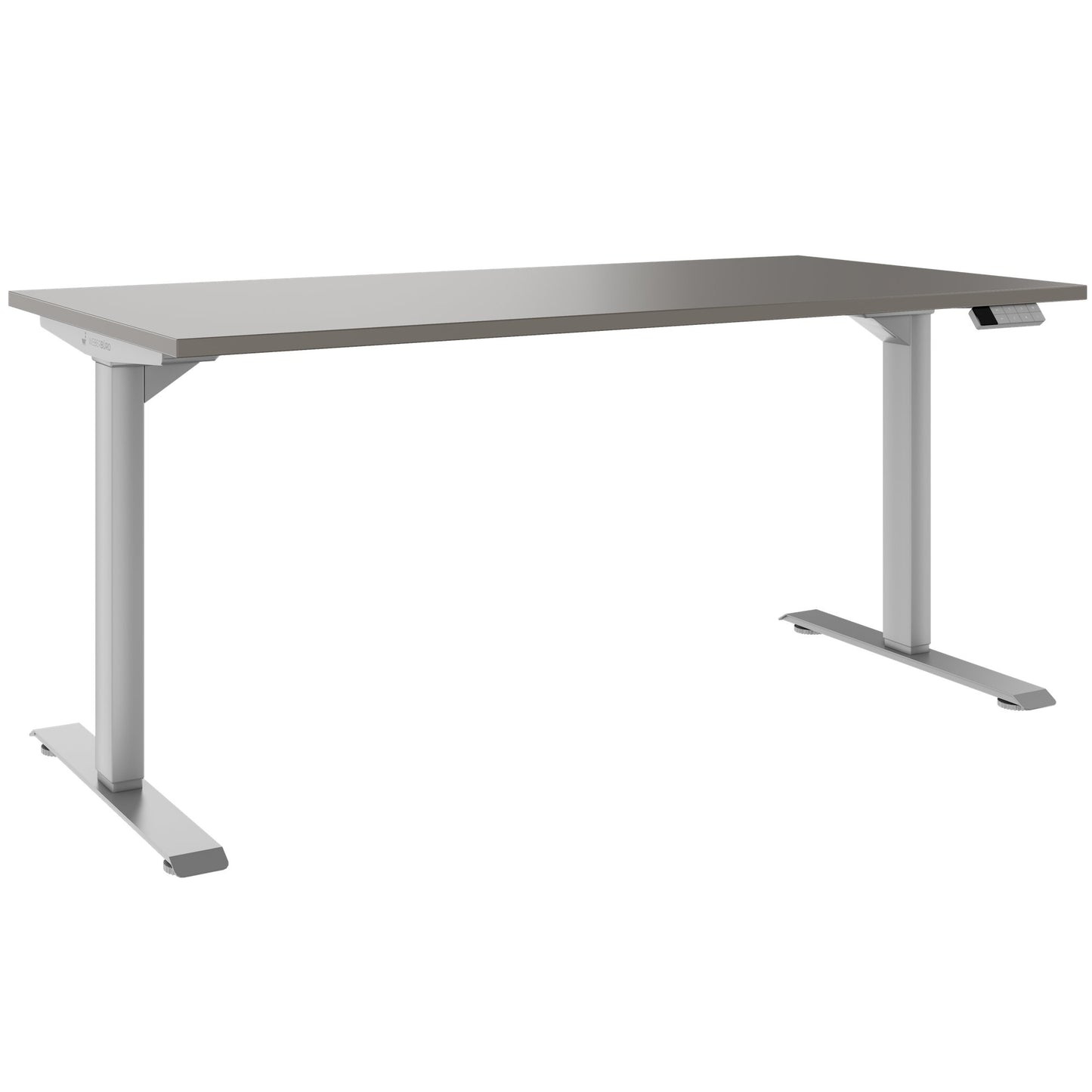 TELDRA Home, 2-Motoren-Schreibtisch | 1600 x 800 mm, elektrisch höhenverstellbar, Cubanitgrau