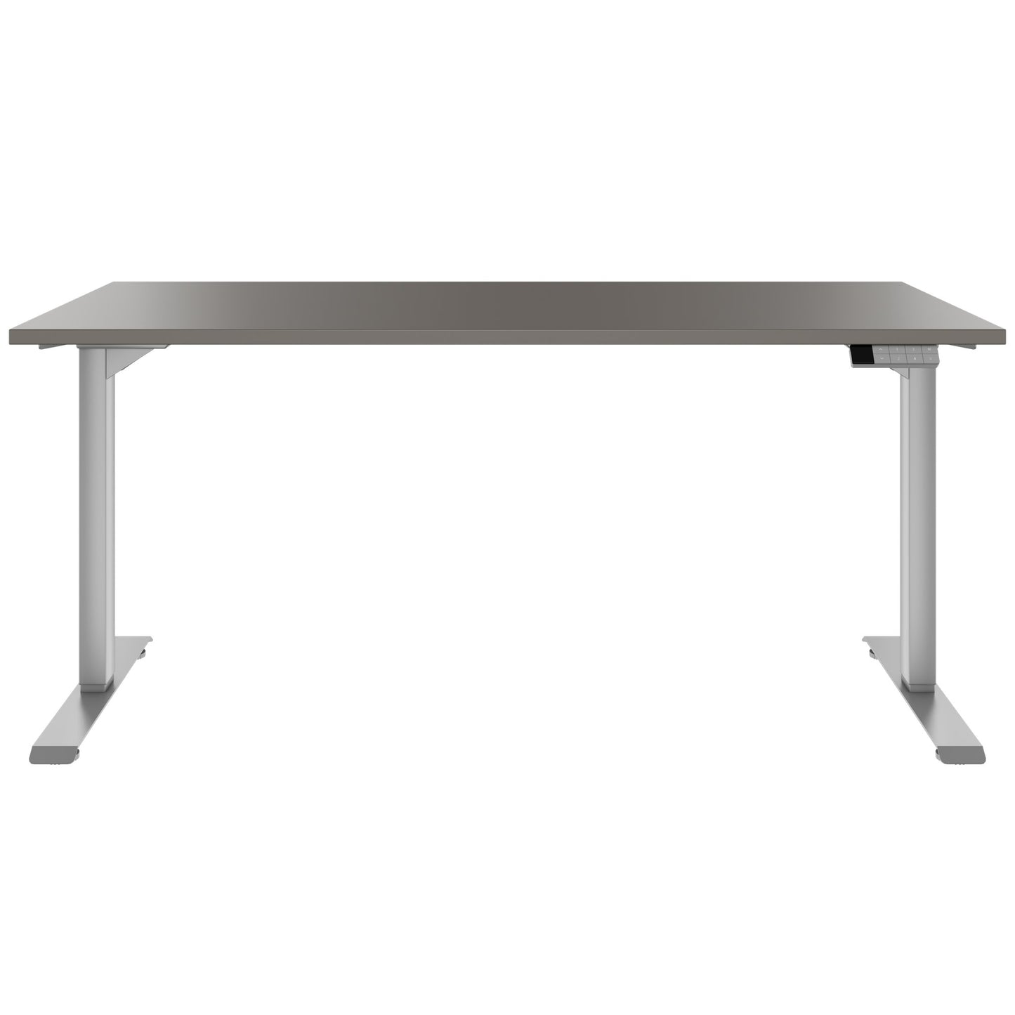 TELDRA Home, 2-Motoren-Schreibtisch | 1600 x 800 mm, elektrisch höhenverstellbar, Cubanitgrau
