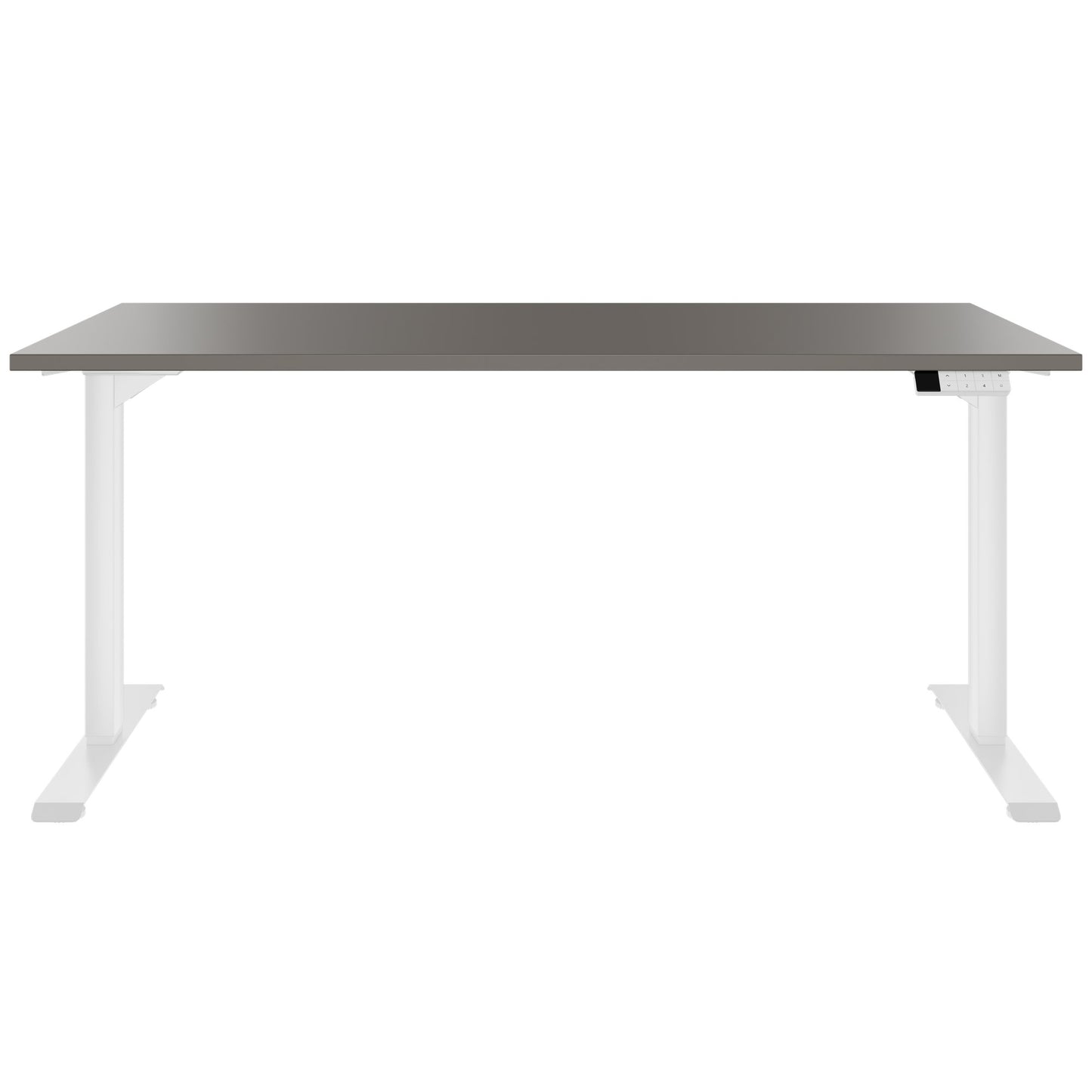 TELDRA Home, 2-Motoren-Schreibtisch | 1600 x 800 mm, elektrisch höhenverstellbar, Cubanitgrau