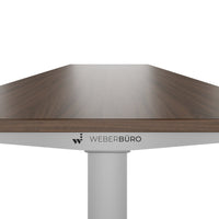 TELDRA Home, 2-motor desk | 1600 x 800 mm, electrically height adjustable, walnut