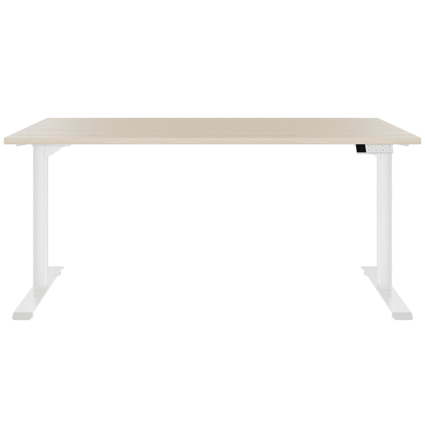 TELDRA Home, 2-motor desk | 1600 x 800 mm, electrically height adjustable, sand ash