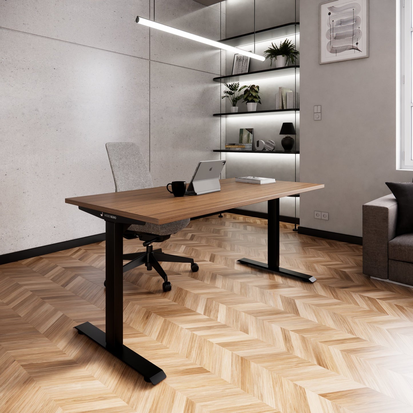 TELDRA Home Motor table frame | 1000 - 1750 mm, electrically height adjustable