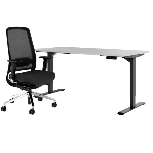 TELDRA Home & FILO | Set per postazione di lavoro, grigio perla