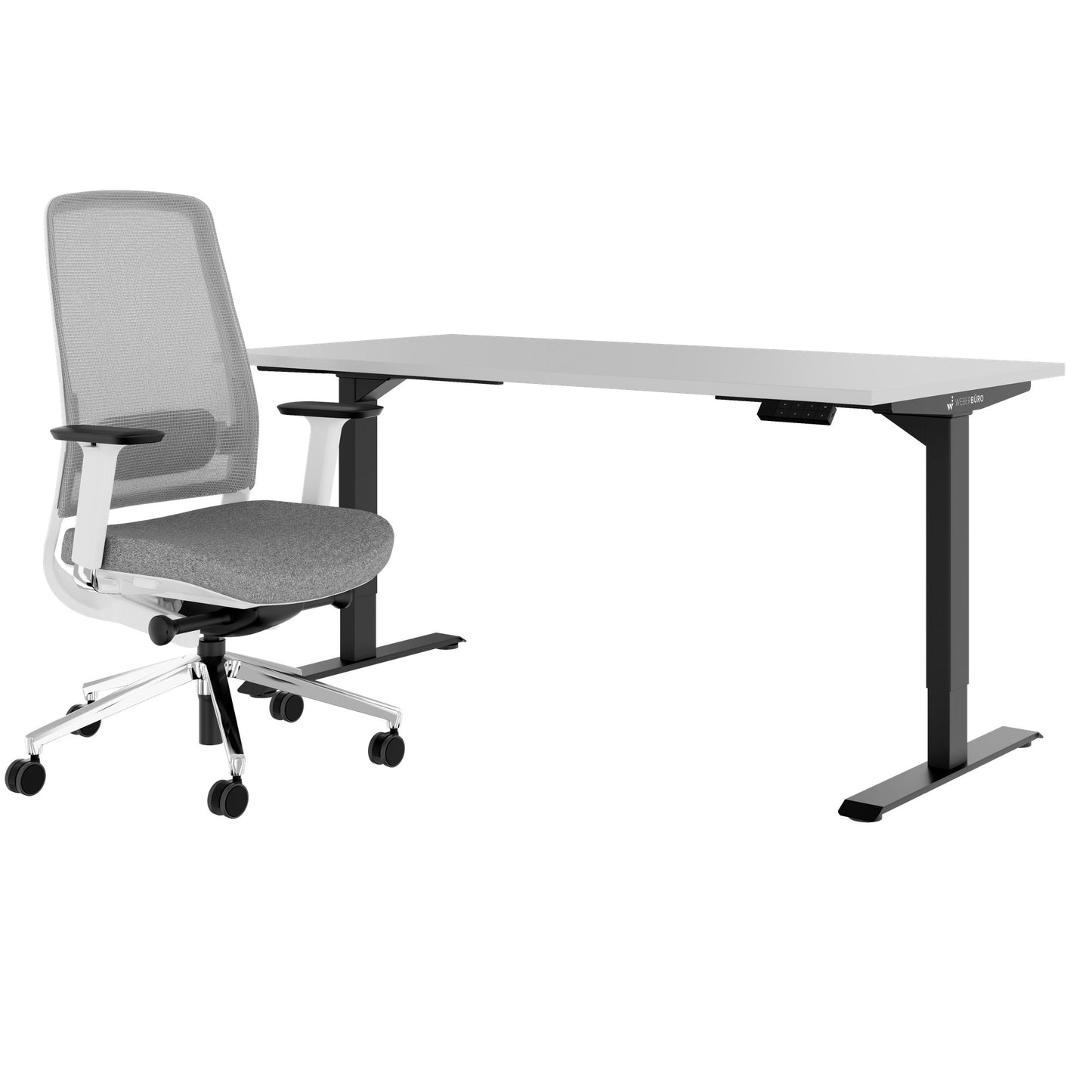 TELDRA Home & FILO | Set per postazione di lavoro, grigio perla