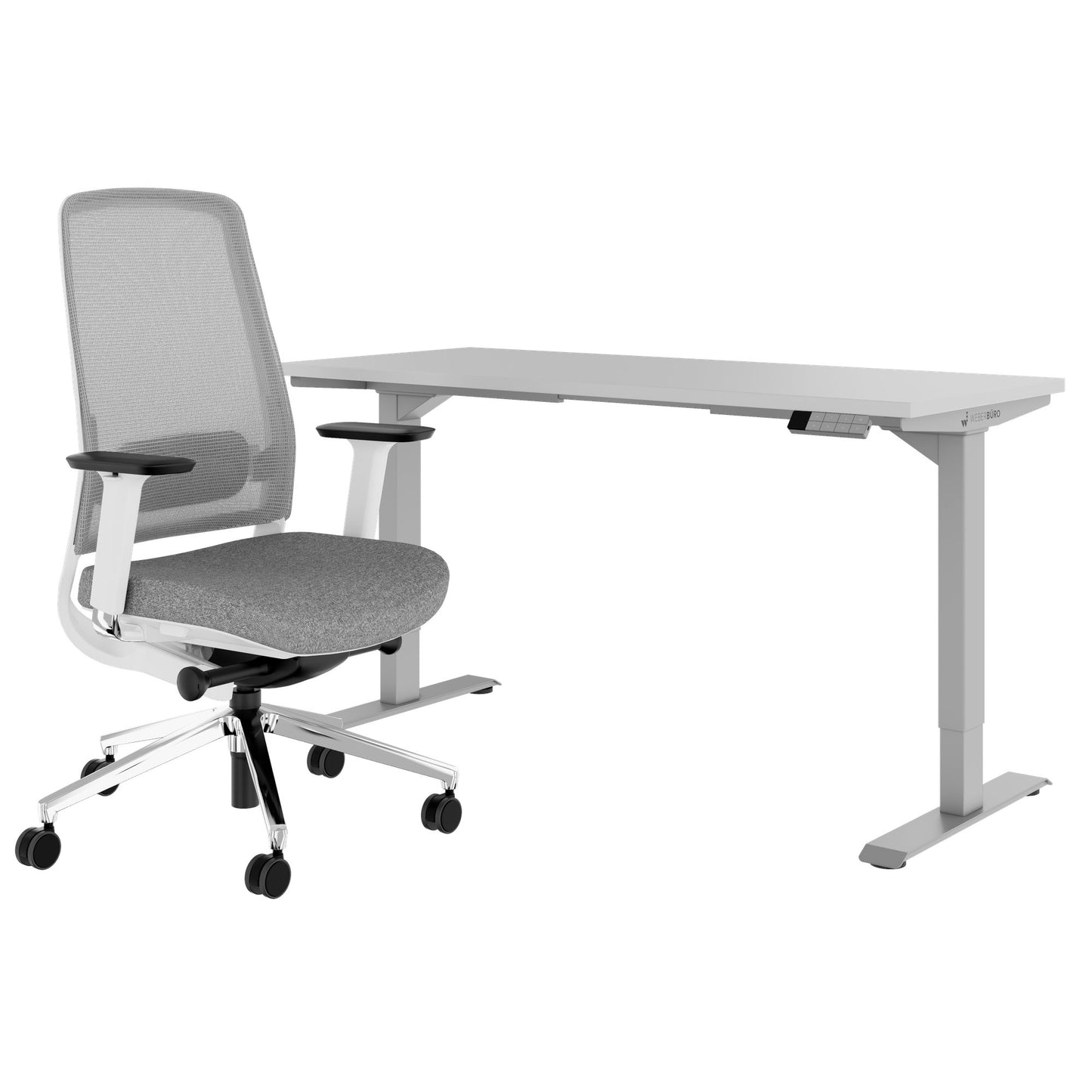 TELDRA Home & FILO | Set per postazione di lavoro, grigio perla