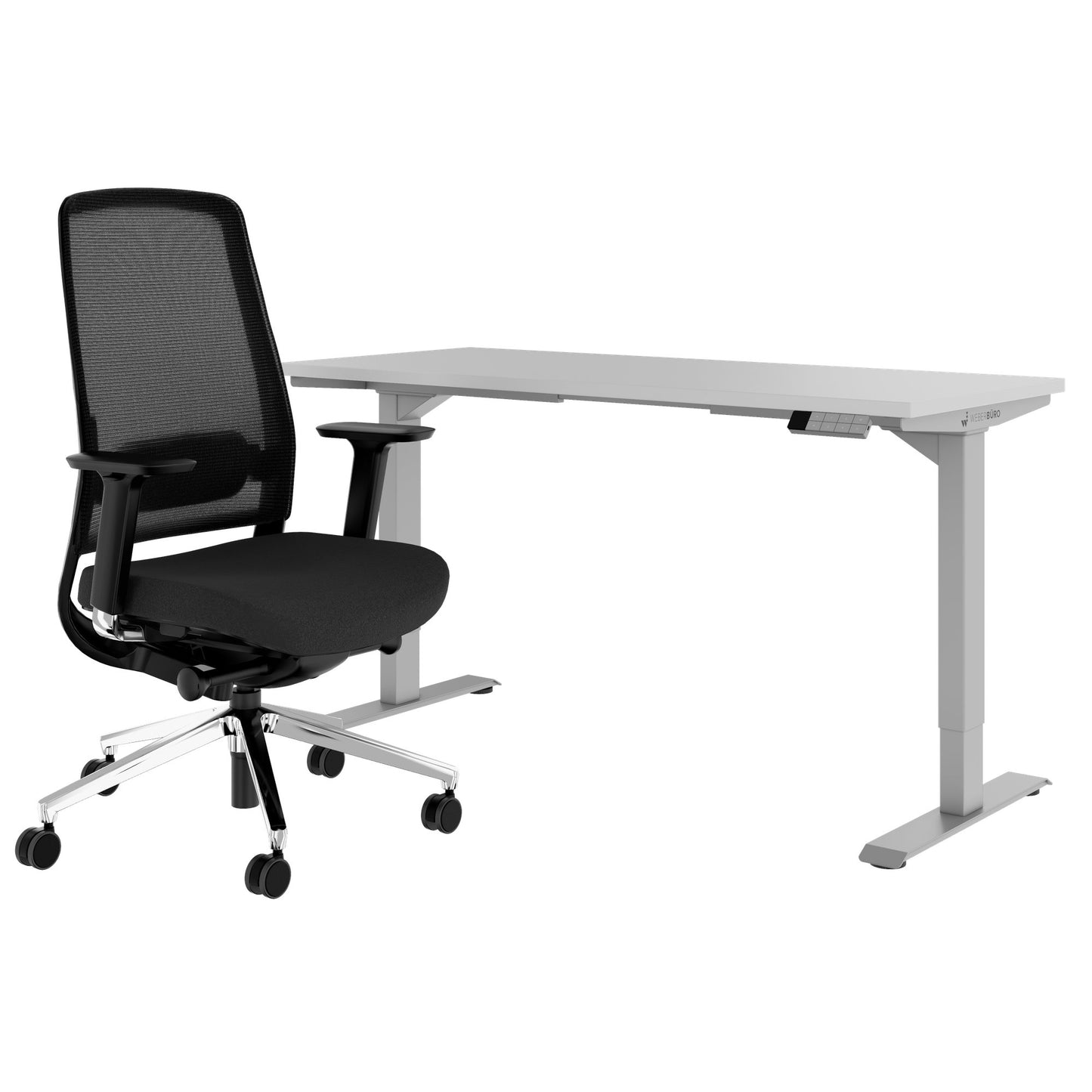 TELDRA Home & FILO | Set per postazione di lavoro, grigio perla