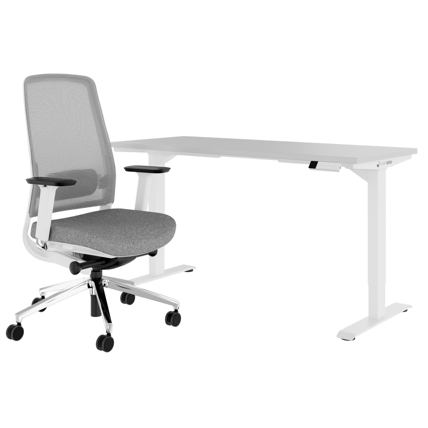 TELDRA Home & FILO | Set per postazione di lavoro, grigio perla