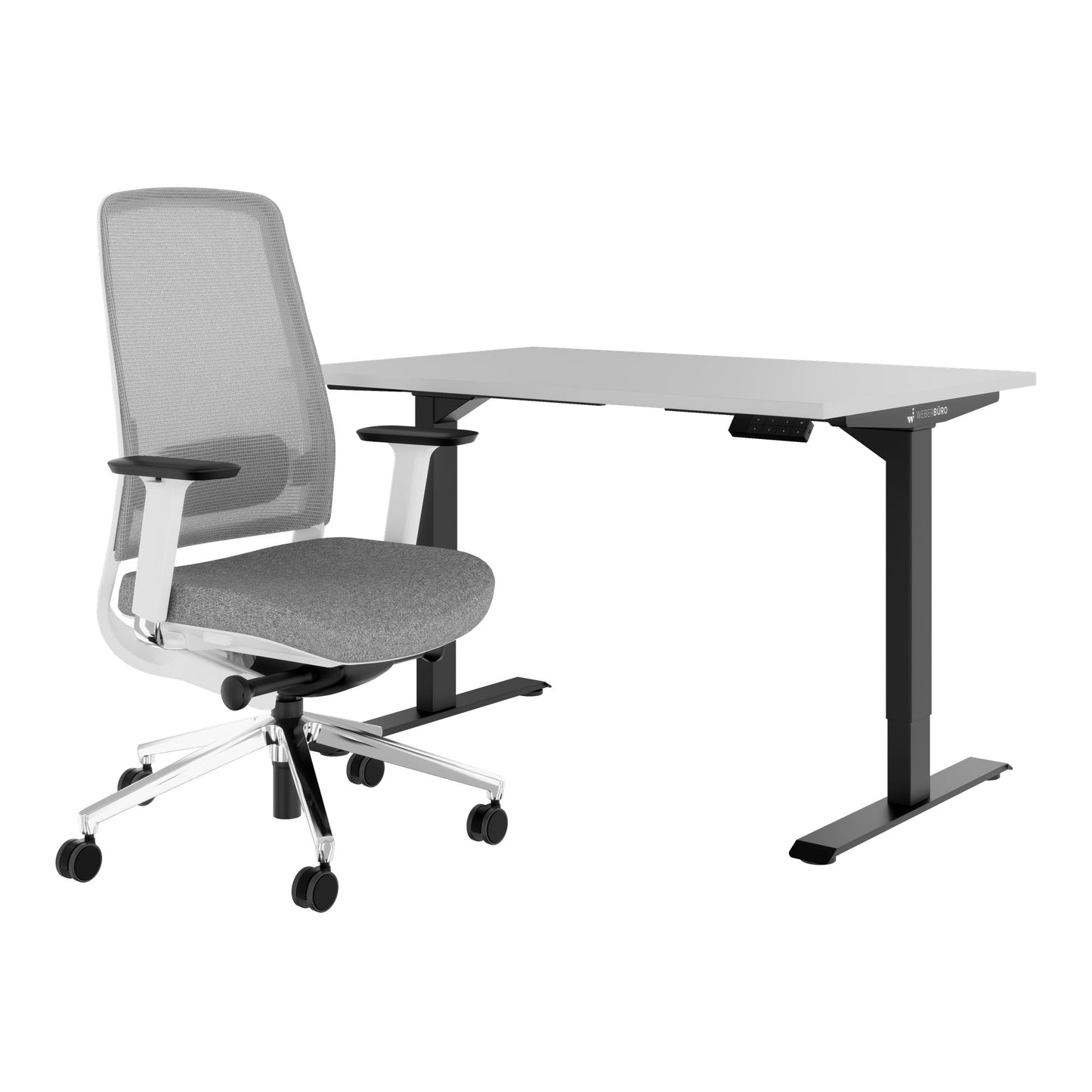 TELDRA Home & FILO | Set per postazione di lavoro, grigio perla
