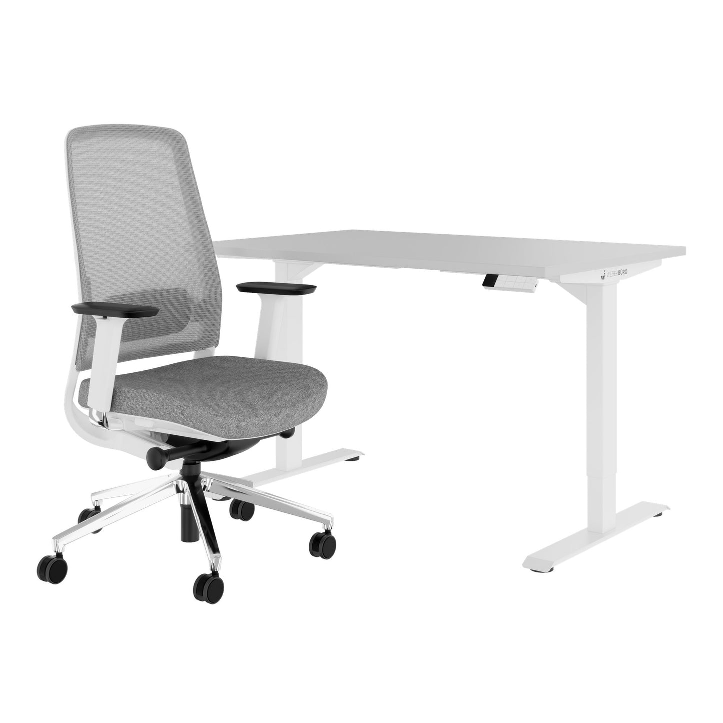 TELDRA Home & FILO | Set per postazione di lavoro, grigio perla