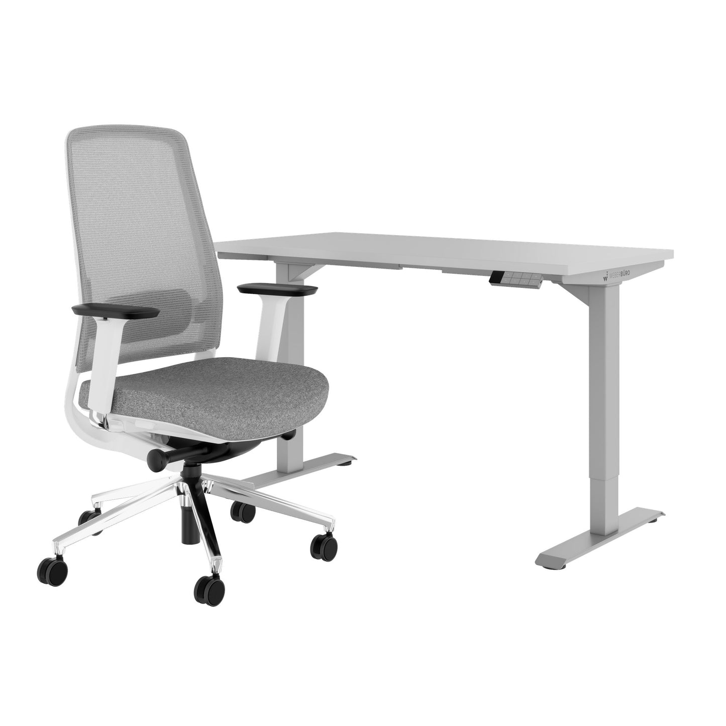 TELDRA Home & FILO | Set per postazione di lavoro, grigio perla