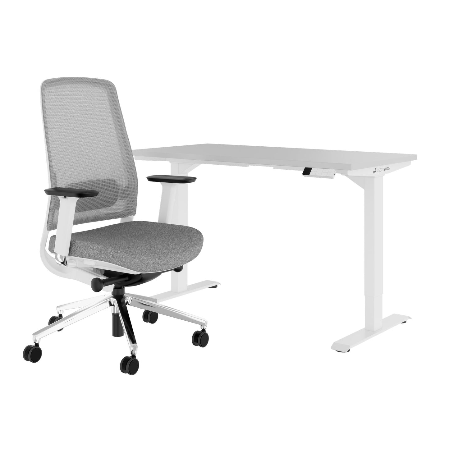 TELDRA Home & FILO | Set per postazione di lavoro, grigio perla