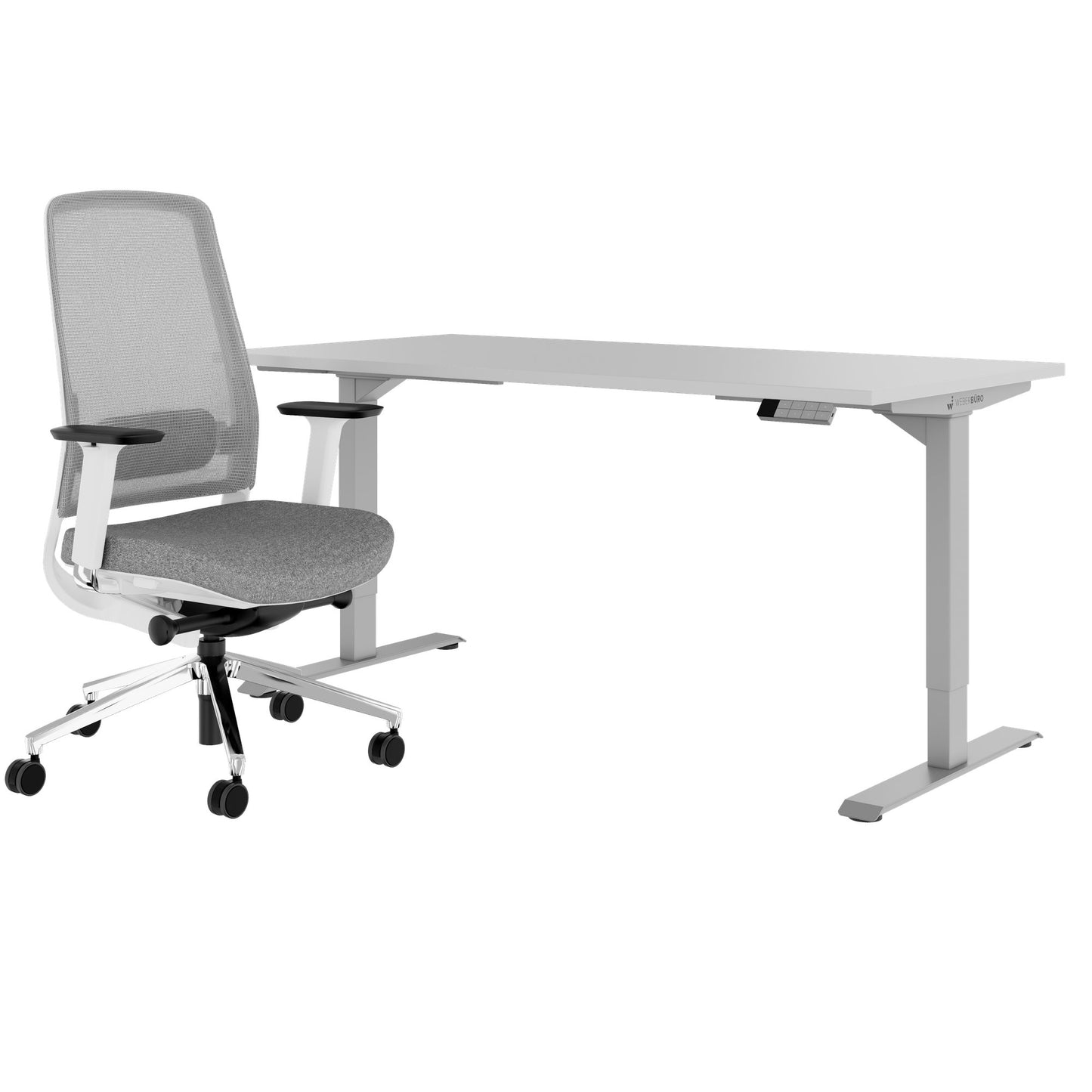 TELDRA Home & FILO | Set per postazione di lavoro, grigio perla