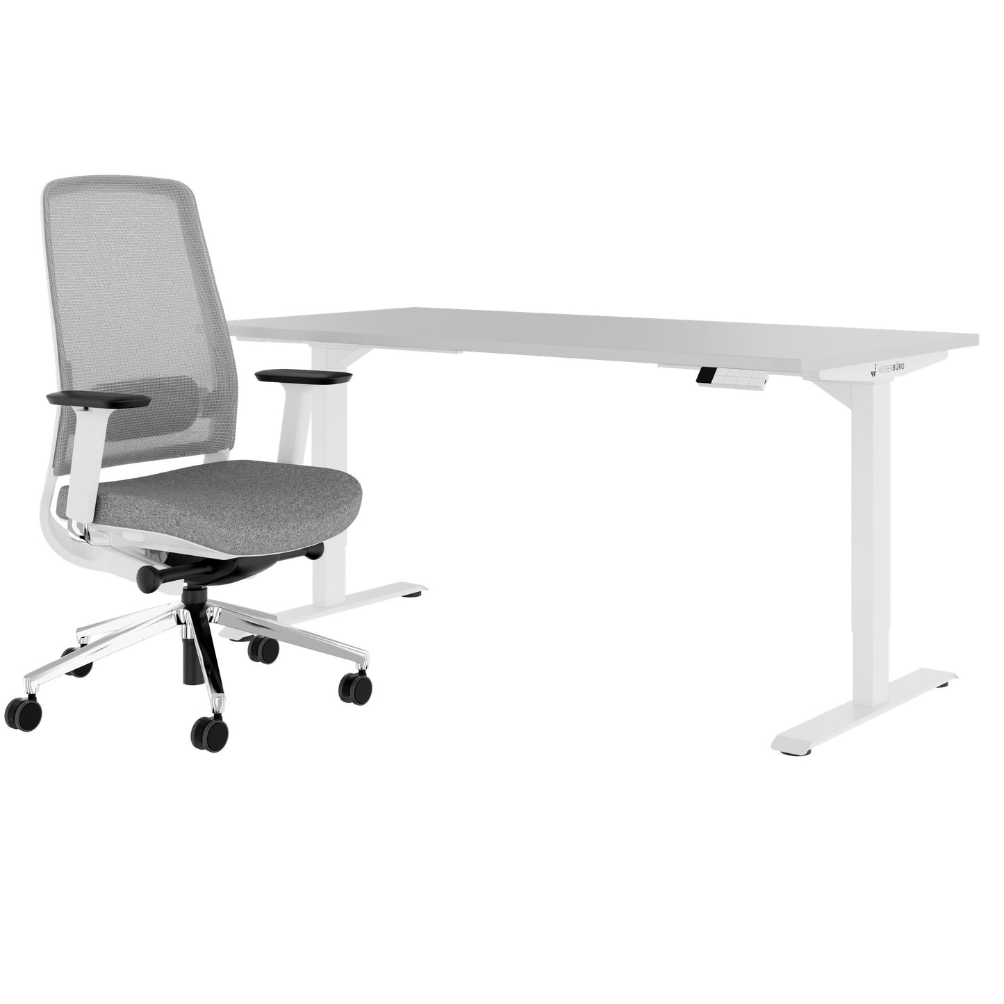 TELDRA Home & FILO | Set per postazione di lavoro, grigio perla