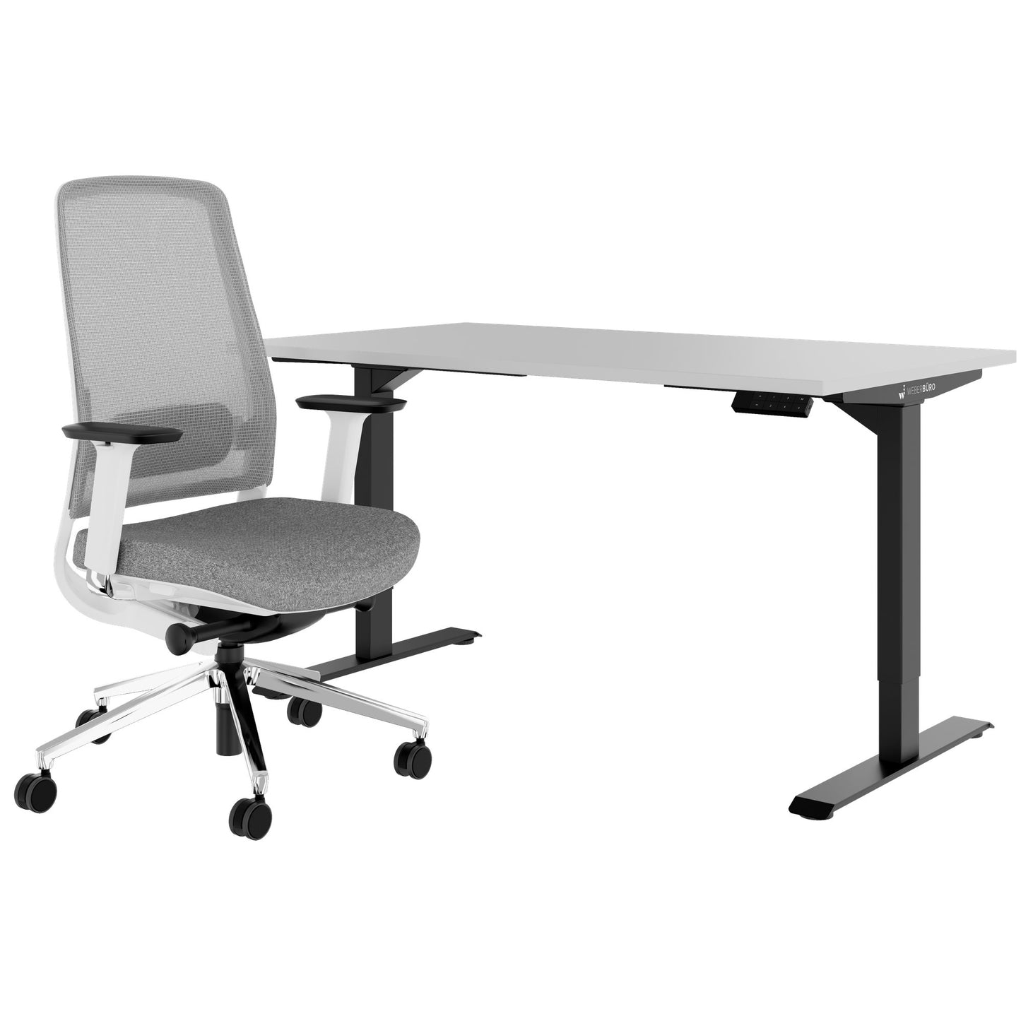 TELDRA Home & FILO | Set per postazione di lavoro, grigio perla