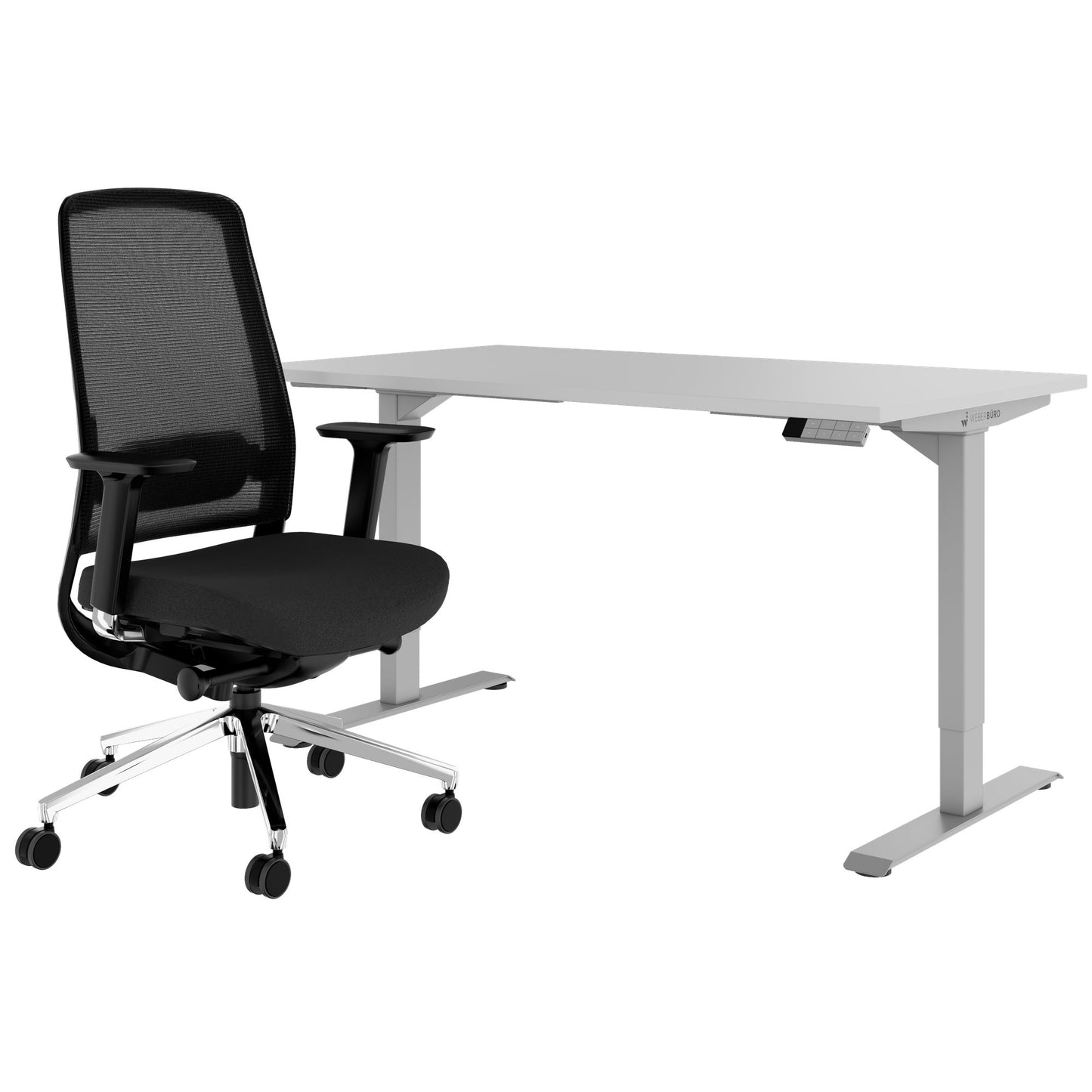 TELDRA Home & FILO | Set per postazione di lavoro, grigio perla