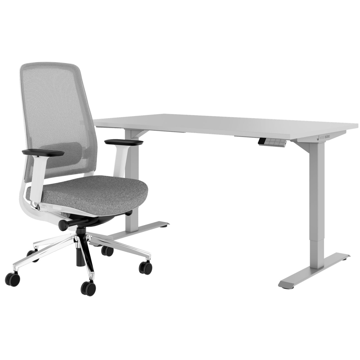 TELDRA Home & FILO | Set per postazione di lavoro, grigio perla