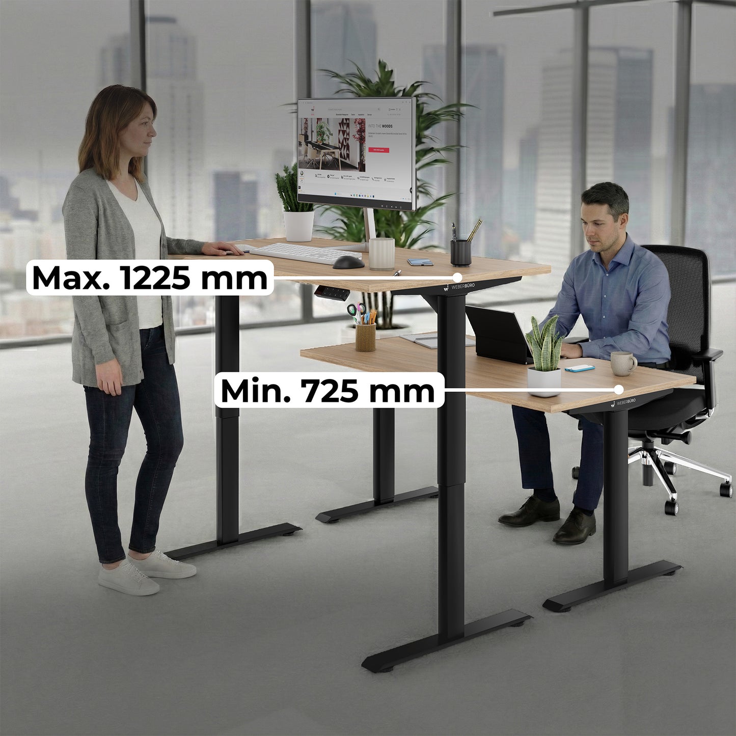 TELDRA Home & FILO | Arbeitsplatz-Set, Bernsteineiche