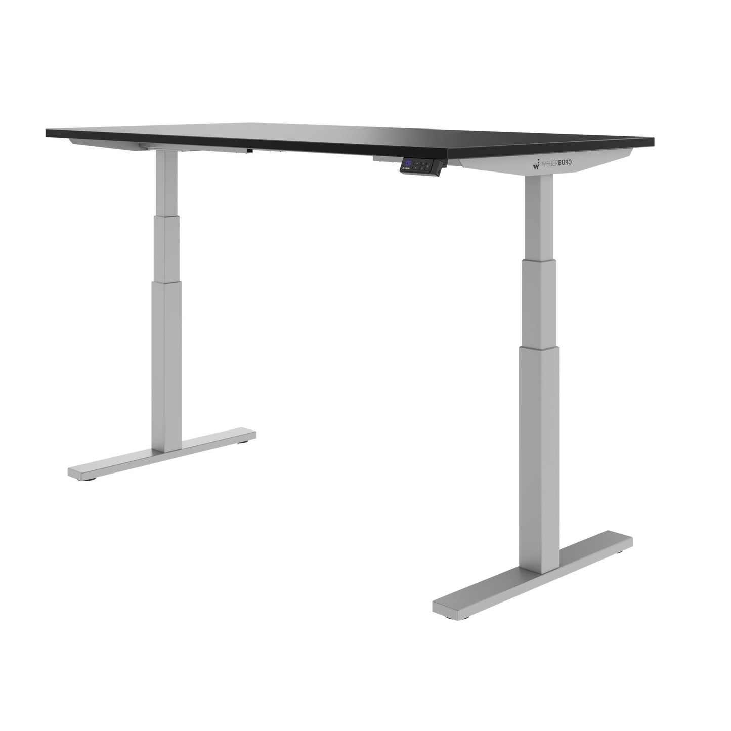 TELDRA Office, 2-motor desk | 1200 - 1600 x 800 mm, electrically height adjustable, black