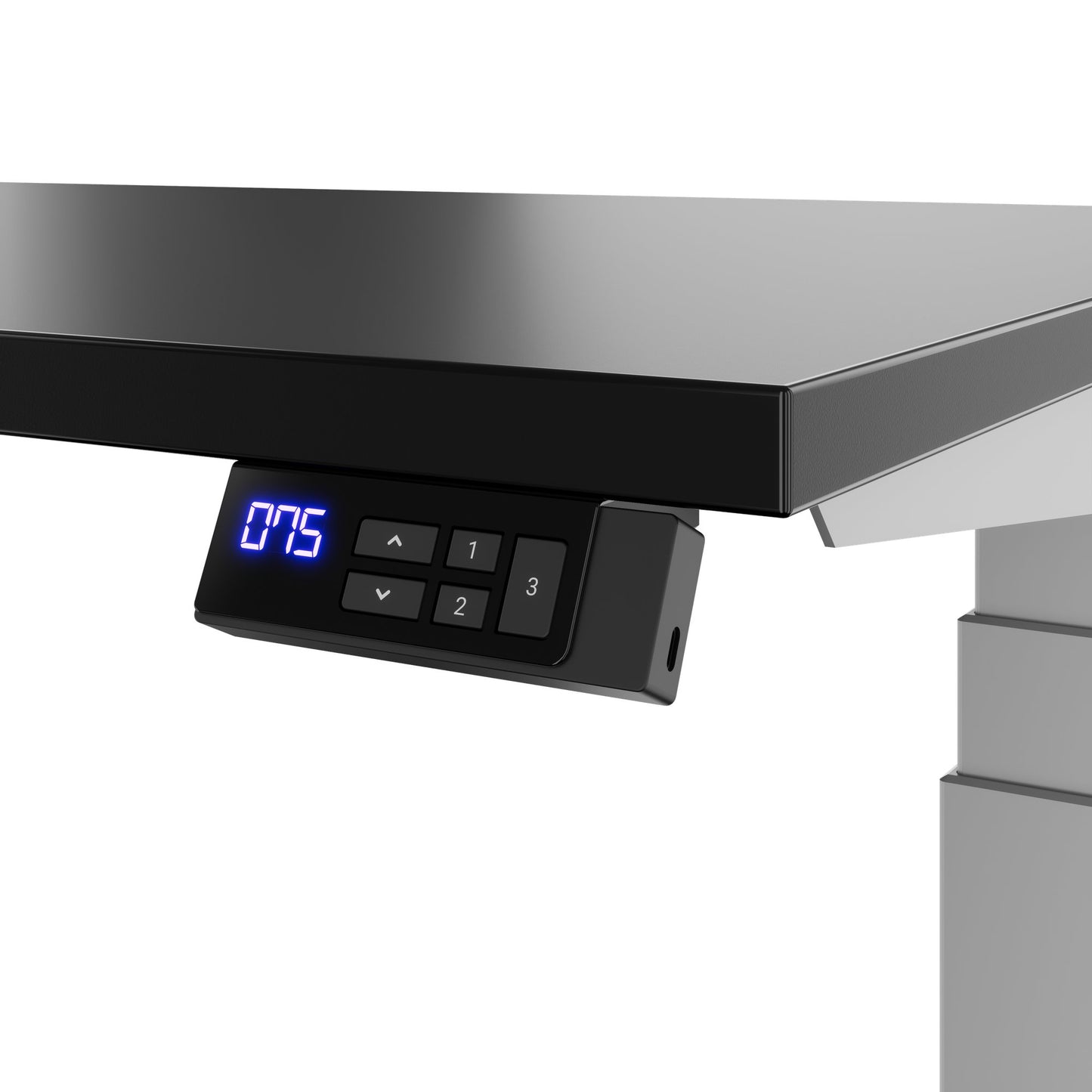 TELDRA Office, 2-motor desk | 1200 - 1600 x 800 mm, electrically height adjustable, black