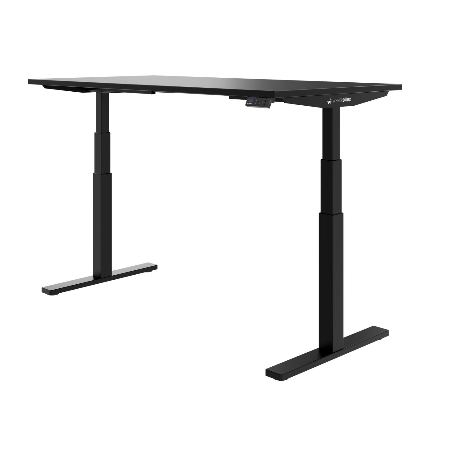 TELDRA Office, 2-motor desk | 1200 - 1600 x 800 mm, electrically height adjustable, black